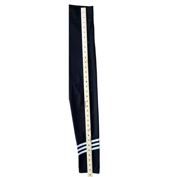 Adidas Standard 19 Logo Black 3 Stripe Athletic Pull On Leggings Women's Small - Picture 2 of 7